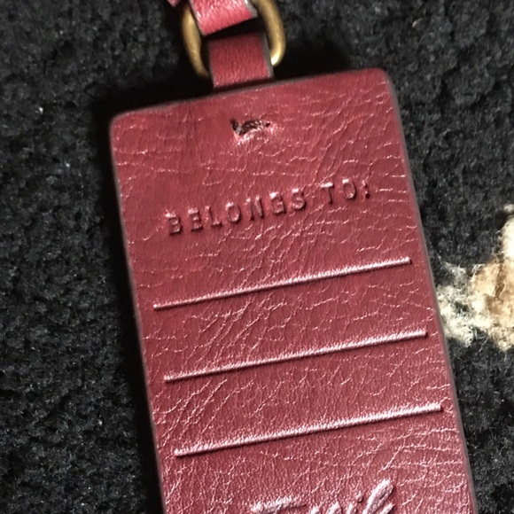 Fossil 1954  Maroon leather crossbody bag - Picture 6 of 14